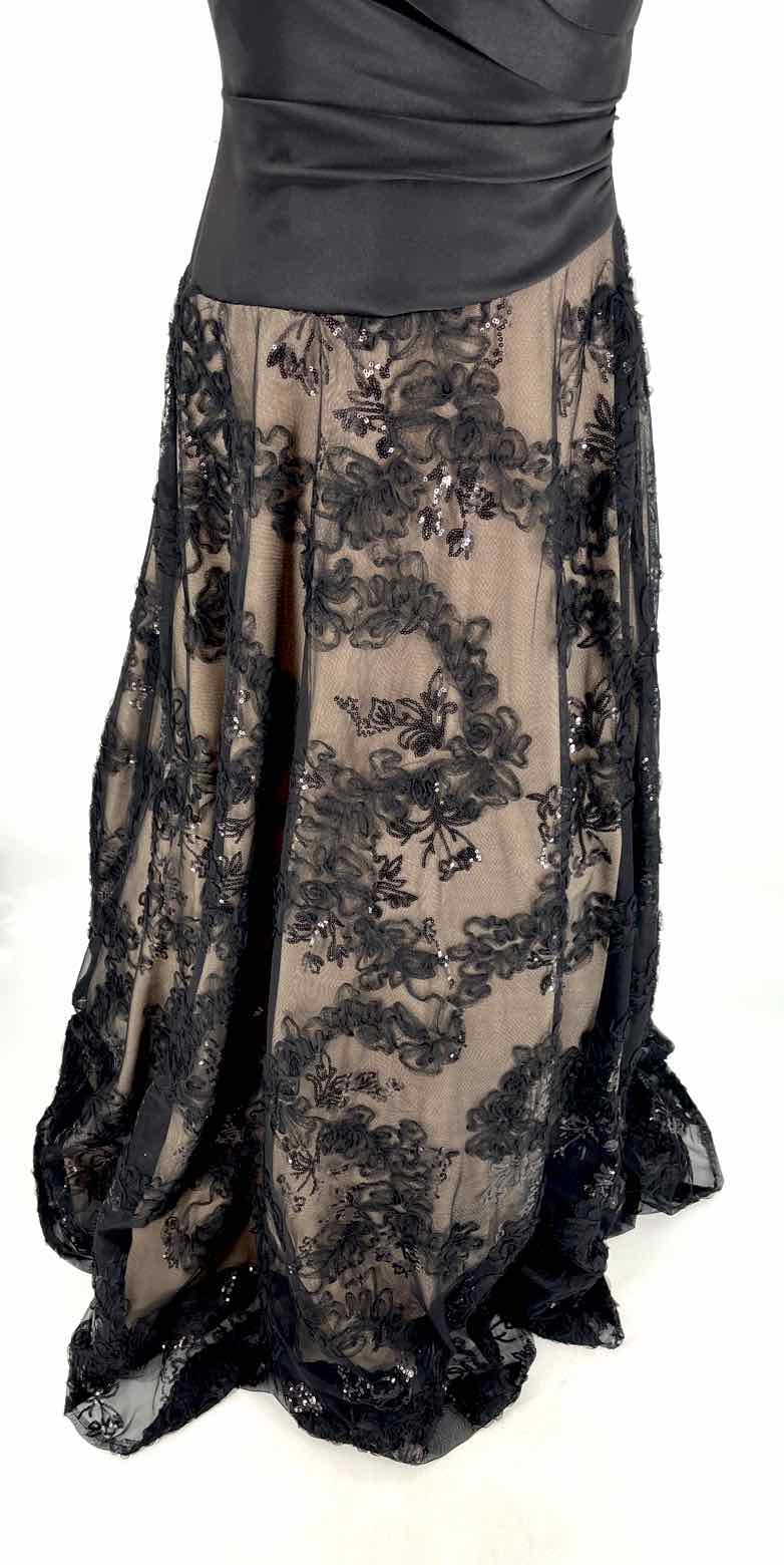 Size 4 JOVANI Multi-Color Satin Lace Dress