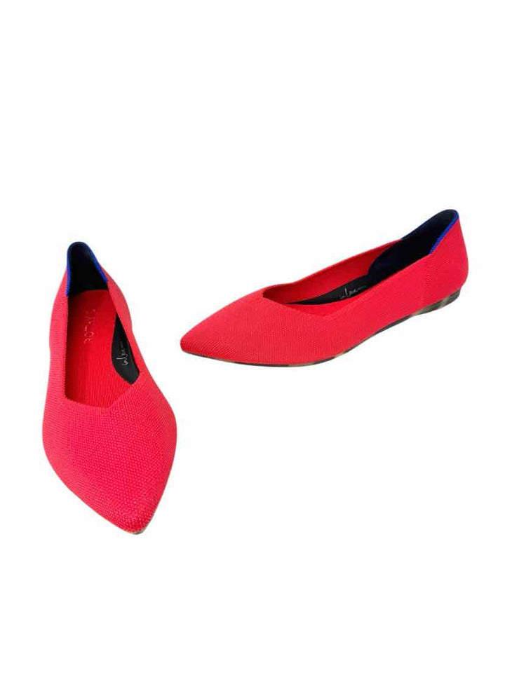 Shoe Size 9 ROTHY'S Red Knit Flats