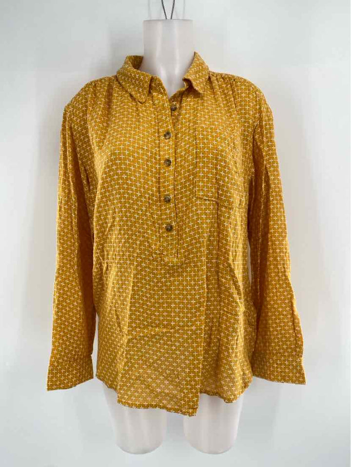 Size L Anthropologie Mustard Shirt