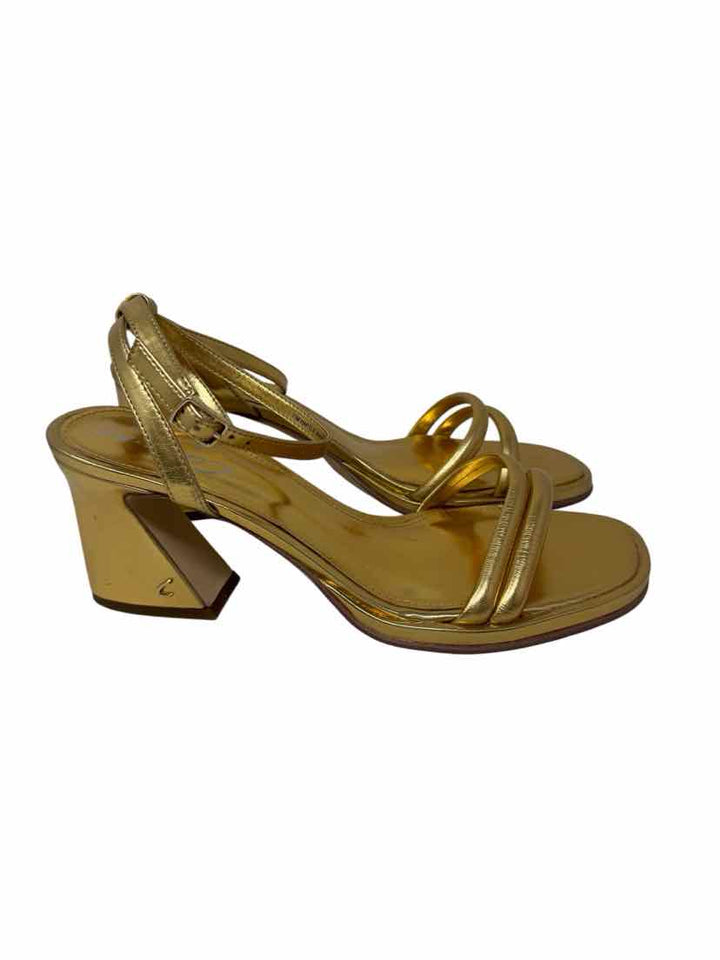 Shoe Size 11 Sam Edeleman Gold Leather Sandals