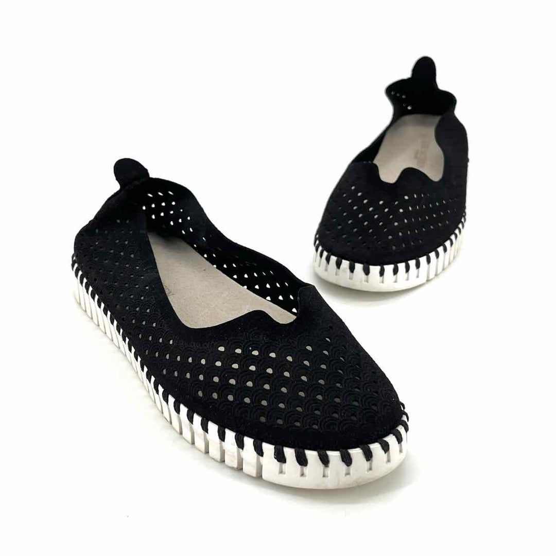 Shoe Size 38 ILSE JACOBSEN Black Flats