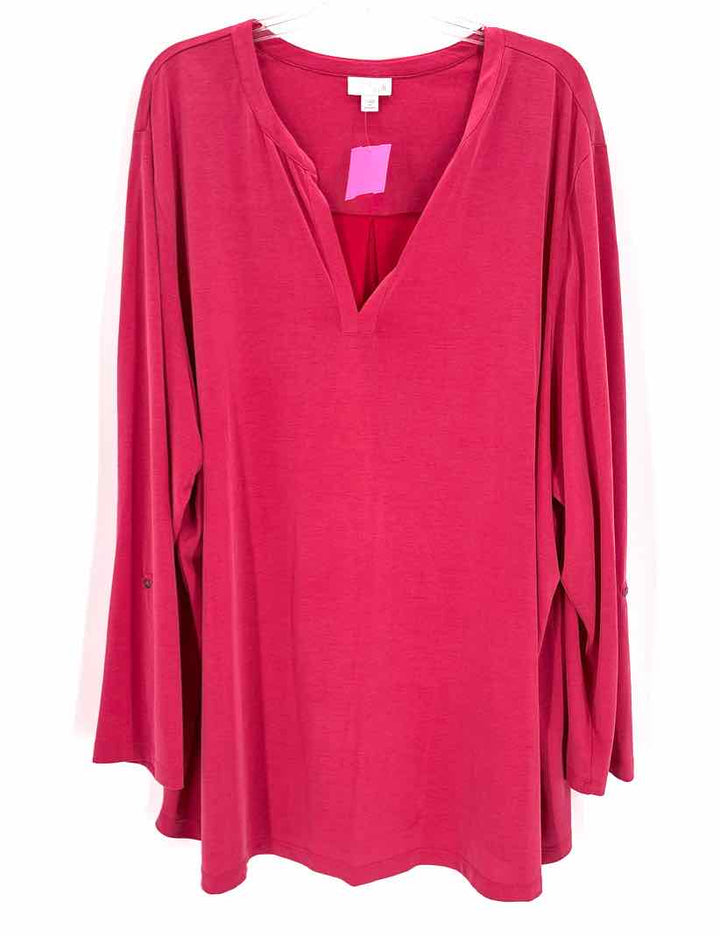 Size 4X J JILL Pink Cotton Shirt