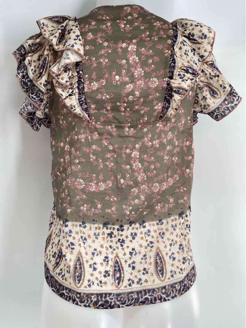 Size S Green Print Shirt