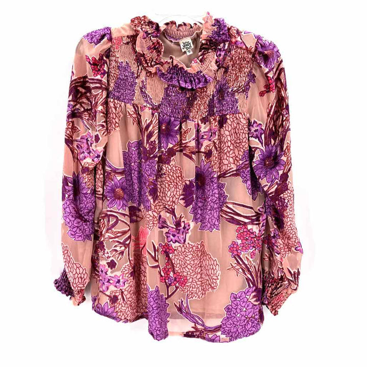 Size S IVY JANE Purple Velour Shirt