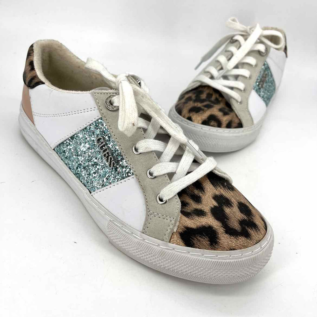 Shoe Size 10 GUESS Multi-Color Faux Leather Sneakers