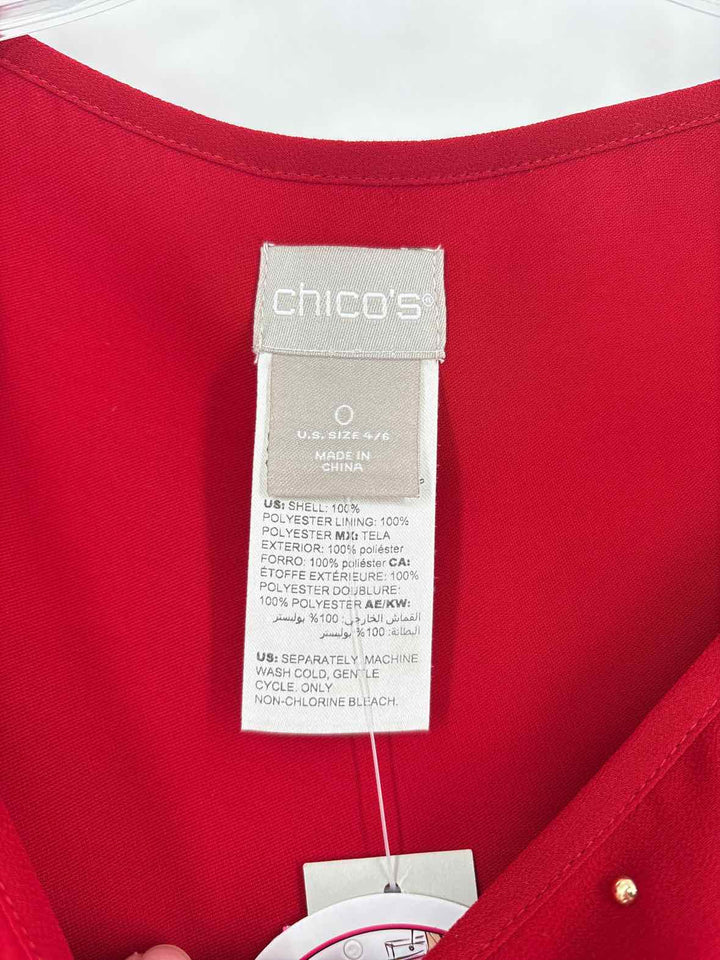 Size S Chico's Burgundy Shirt
