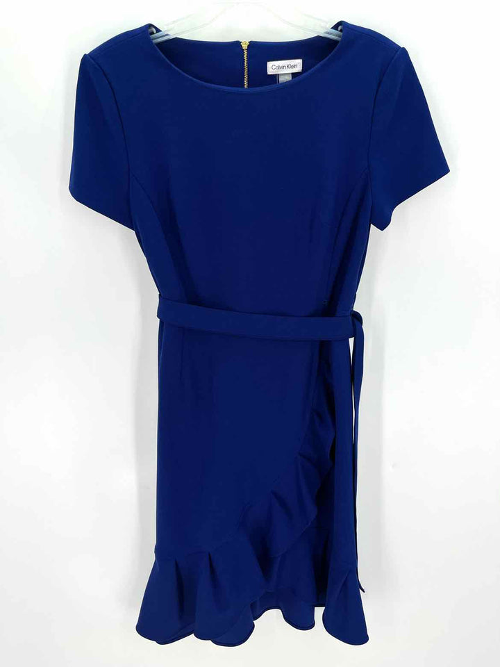 Size 12 Calvin Klein Blue Dress