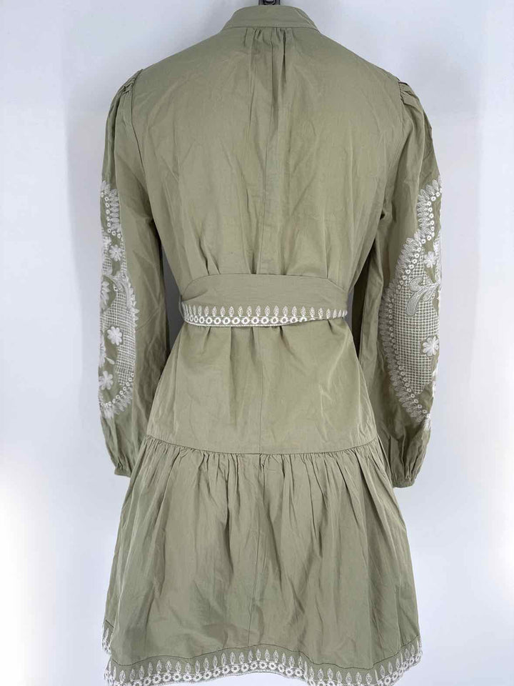 Size 7 7 for all Mankind Green Dress
