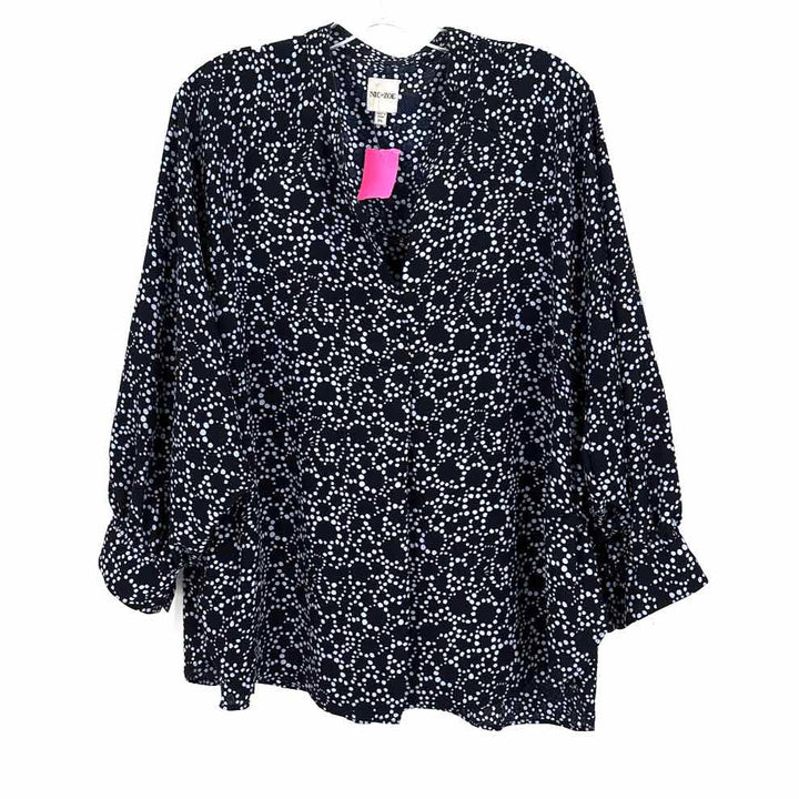 Size XL NIC + ZOE Navy Print Shirt