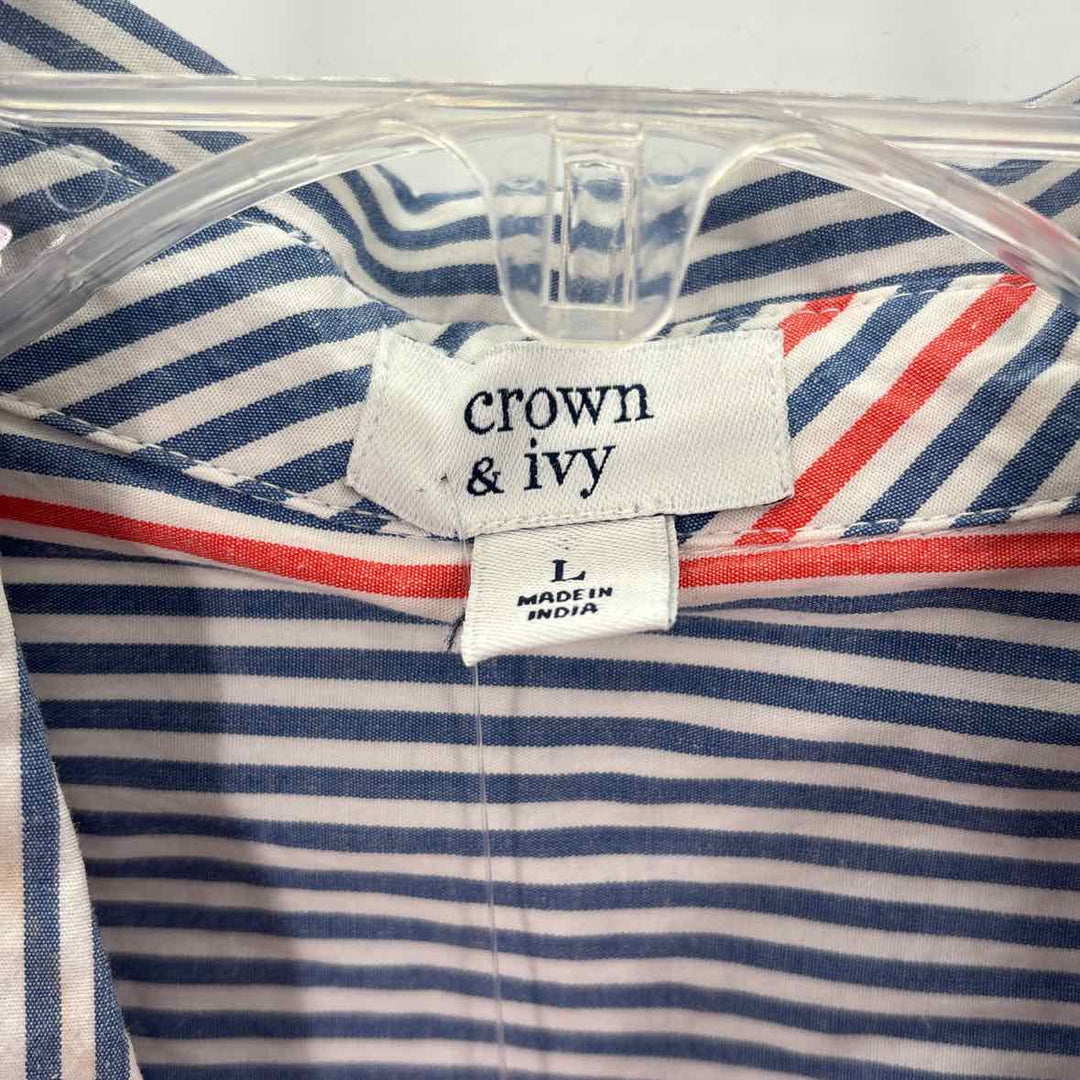 Size L CROWN & IVY Multi-Color Shirt