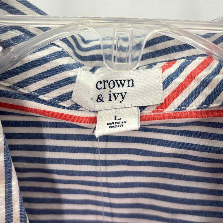 Size L CROWN & IVY Multi-Color Shirt