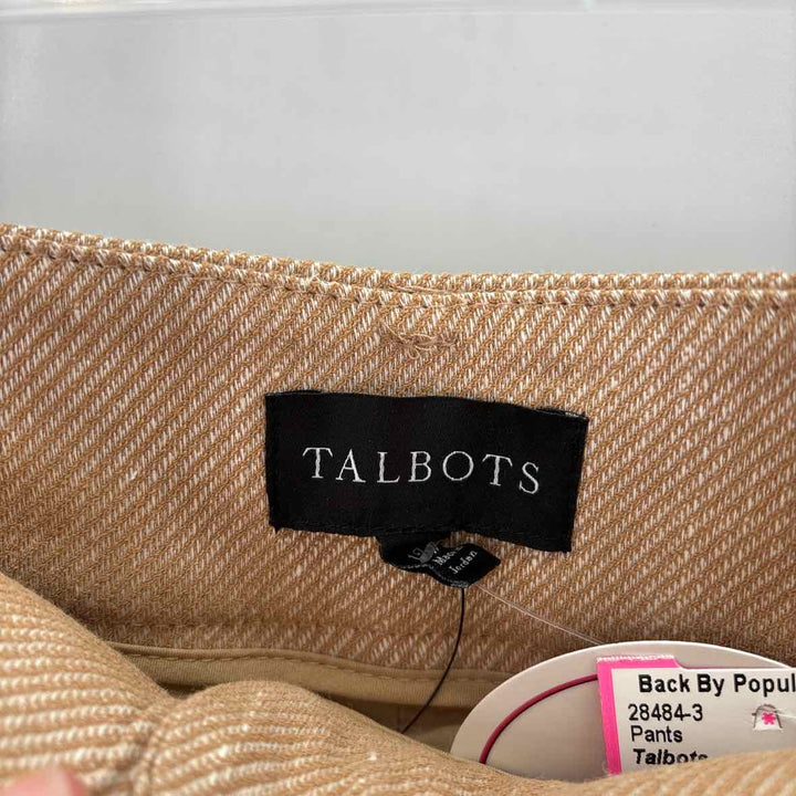 Size 12 Talbots TAN PRINT Pants