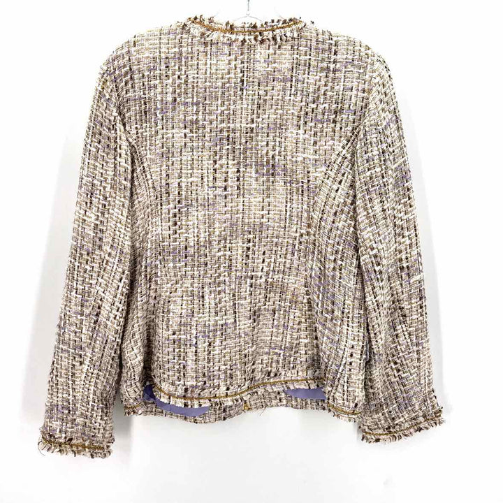 Size M Chico's Beige Tweed Jacket