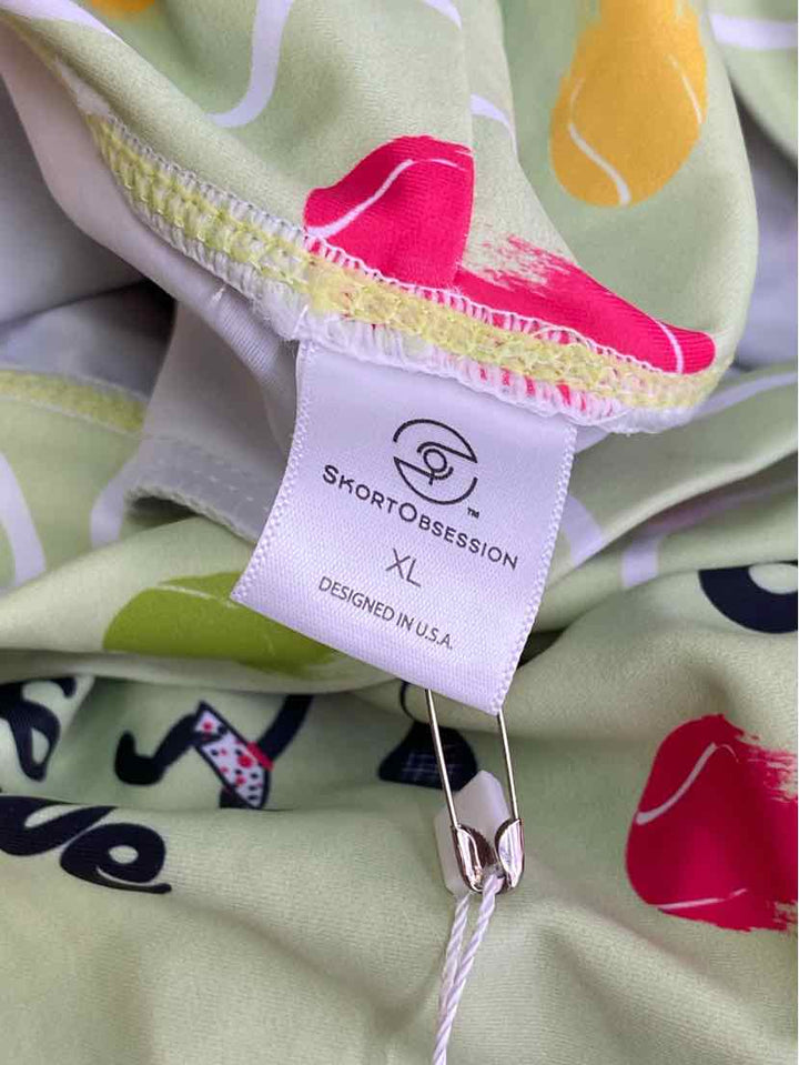 Size XL Green Print Skirt