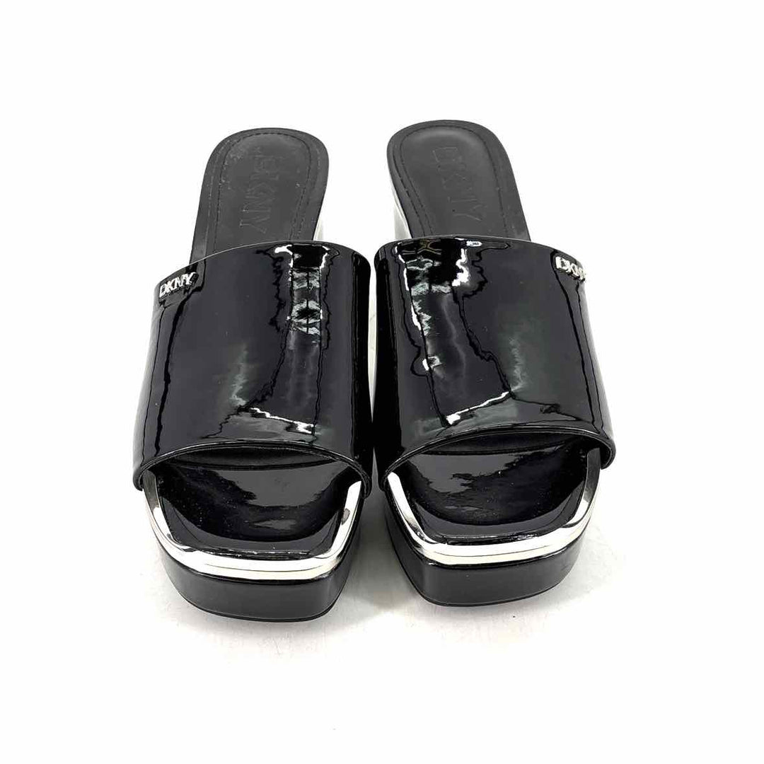 Shoe Size 8.5 DKNY Black PATENT Sandals
