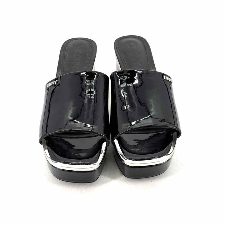 Shoe Size 8.5 DKNY Black PATENT Sandals