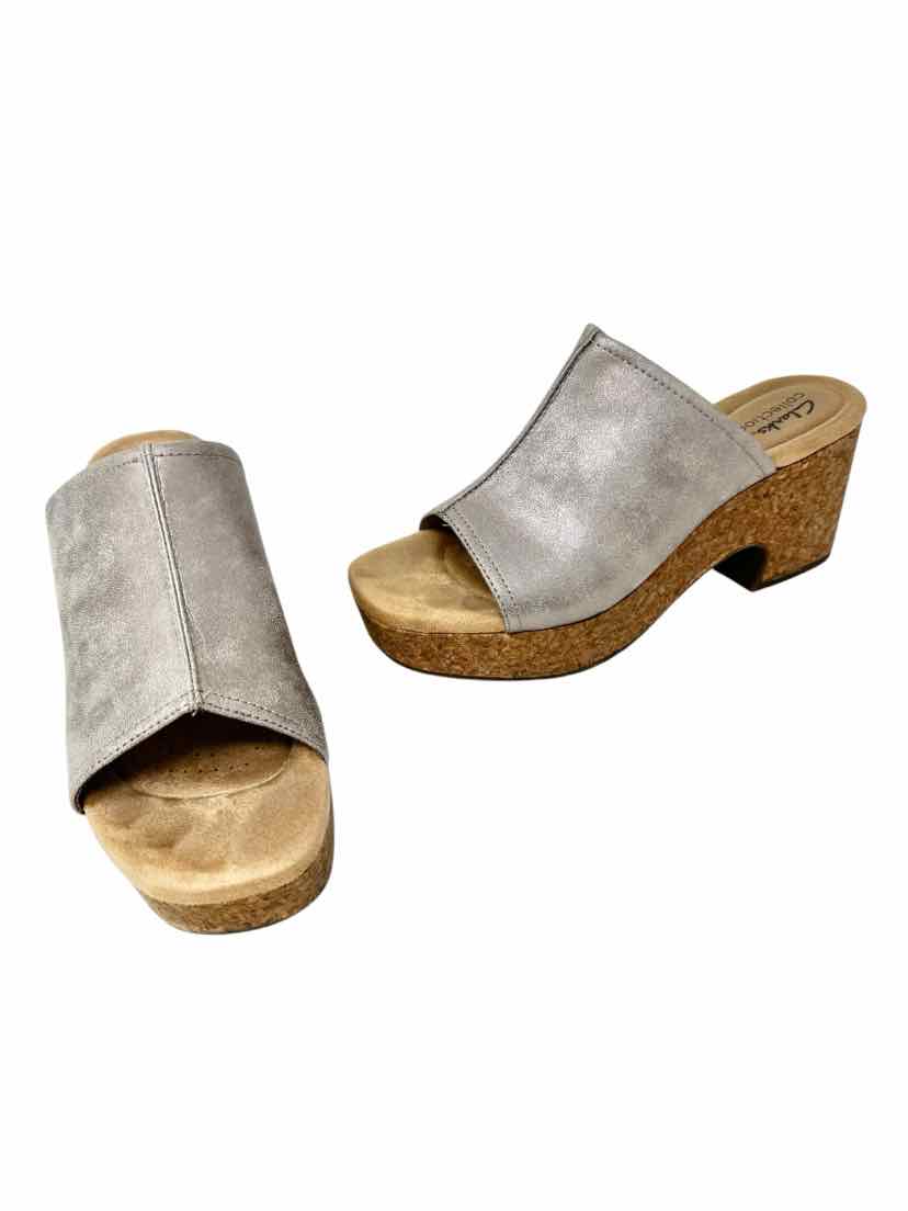 Shoe Size 7.5 CLARKS Bronze Leather Sandals