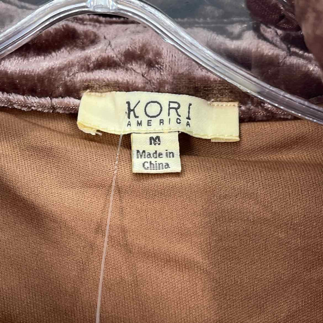 Size M KORI Taupe Velvet Quilted Jacket
