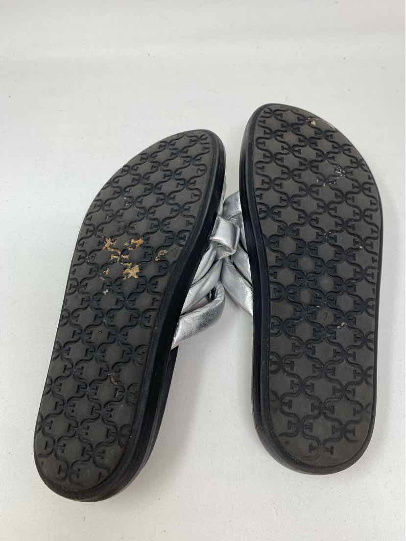 Shoe Size 7 Sam Edeleman Silver Leather Sandals