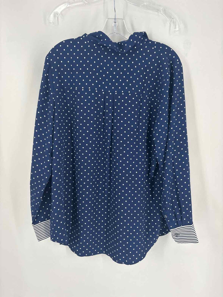 Size X Talbots Navy Print Shirt