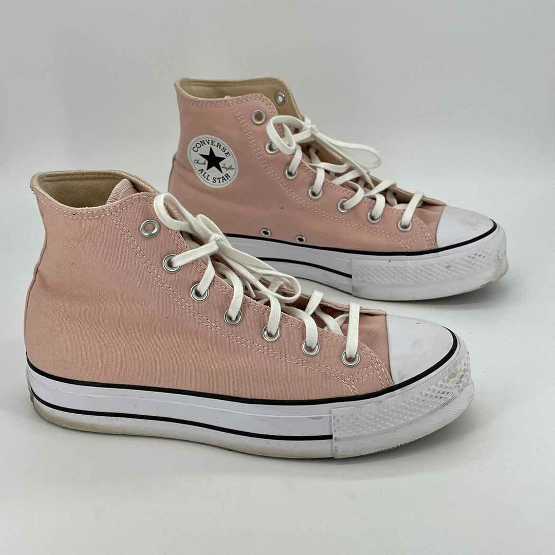 Shoe Size 10 Converse Pale Pink Canvas Sneakers