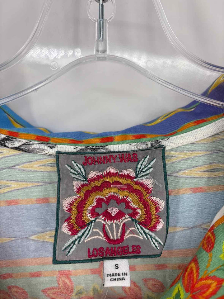 Size S Johnny Was White Print Shirt