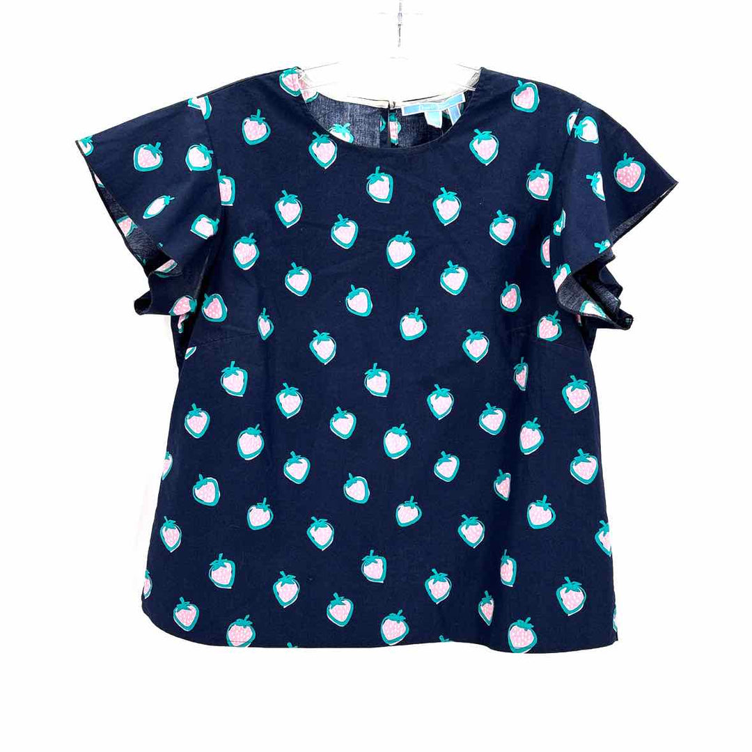 Size 12 DRAPER JAMES Navy Print Shirt