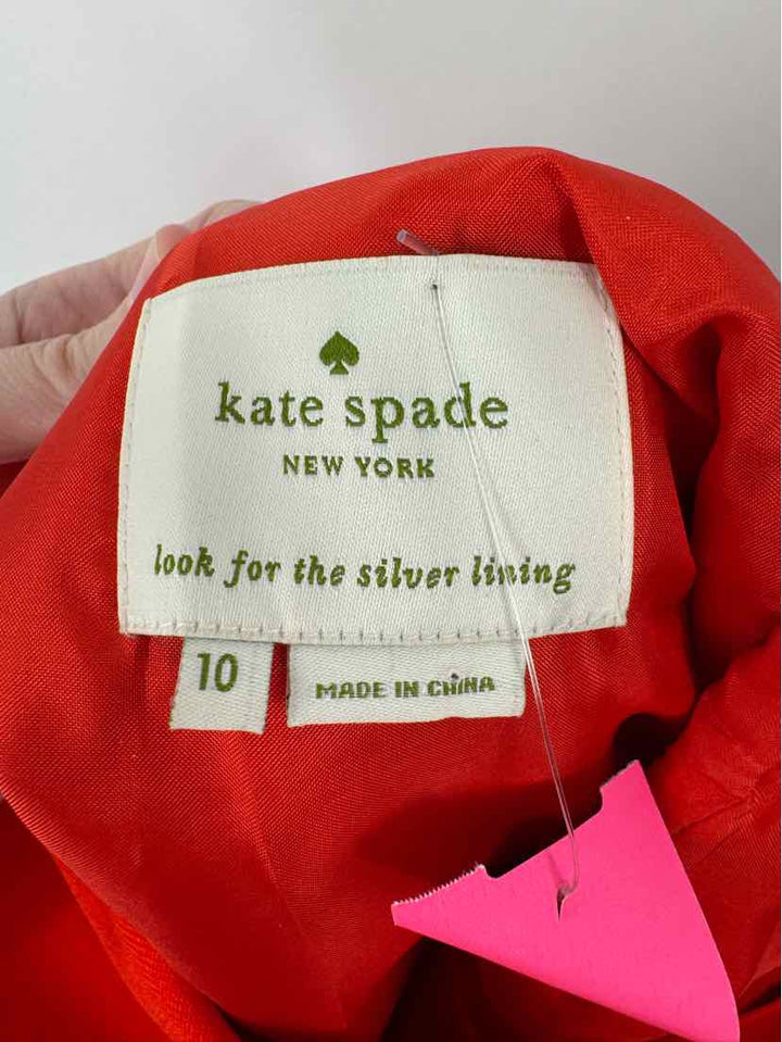 Size 10 Kate Spade Red Sateen Dress