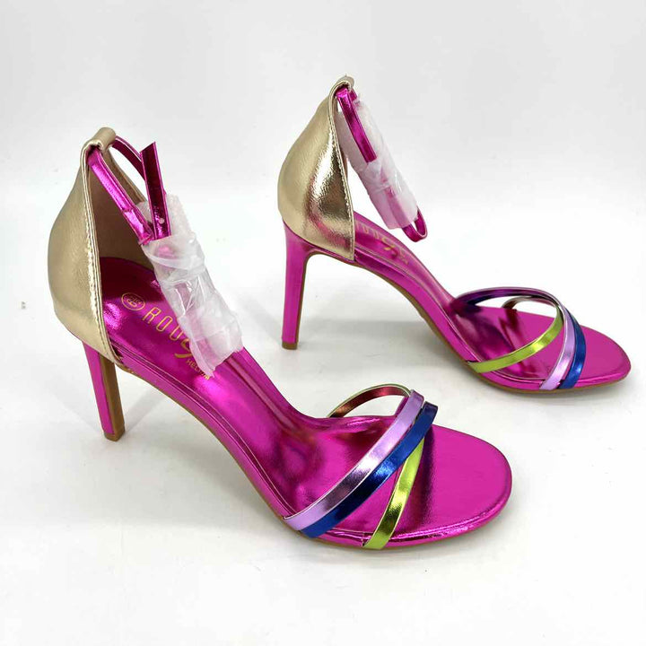 Shoe Size 6.5 ROUGE Multi-Color Sandals