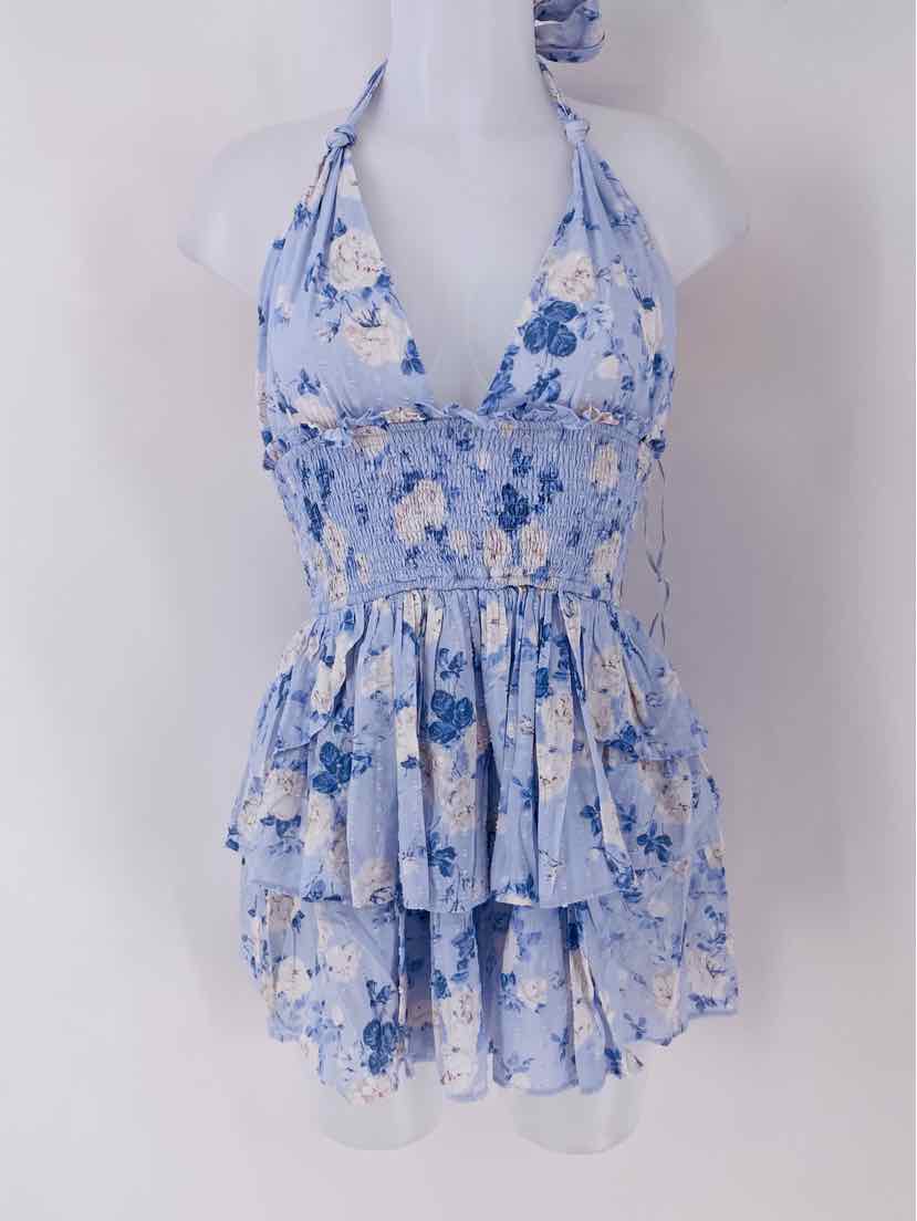 Size S Blue Print Dress