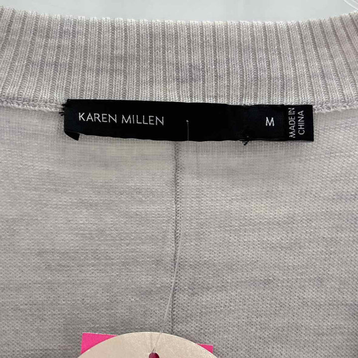 Size M KAREN MILLEN Cream Knit Shirt
