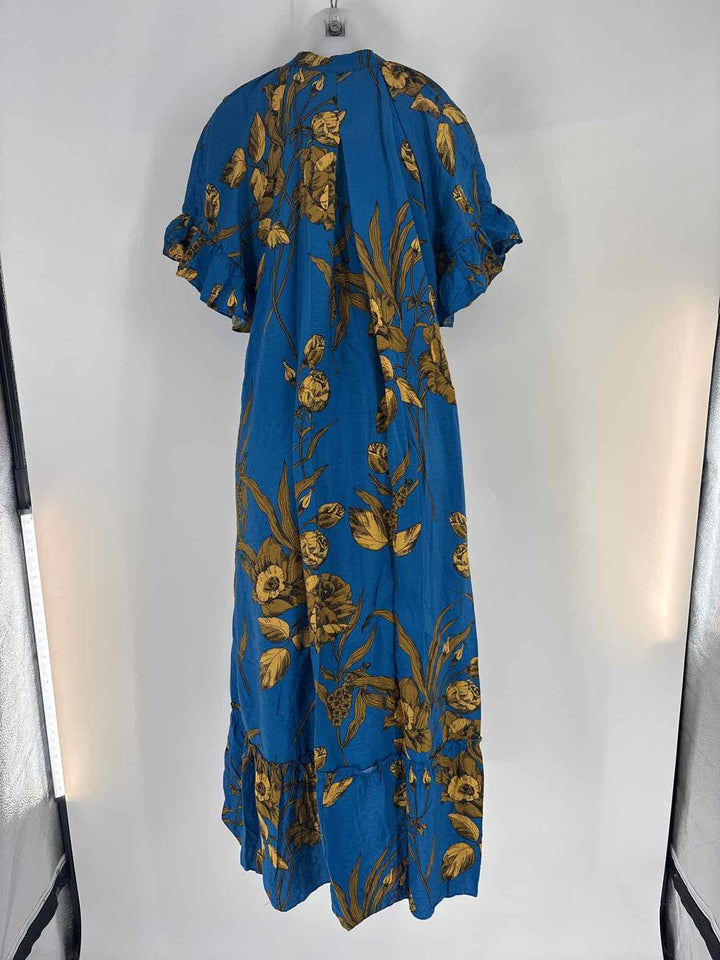 Size M Anthropologie Blue Print Dress