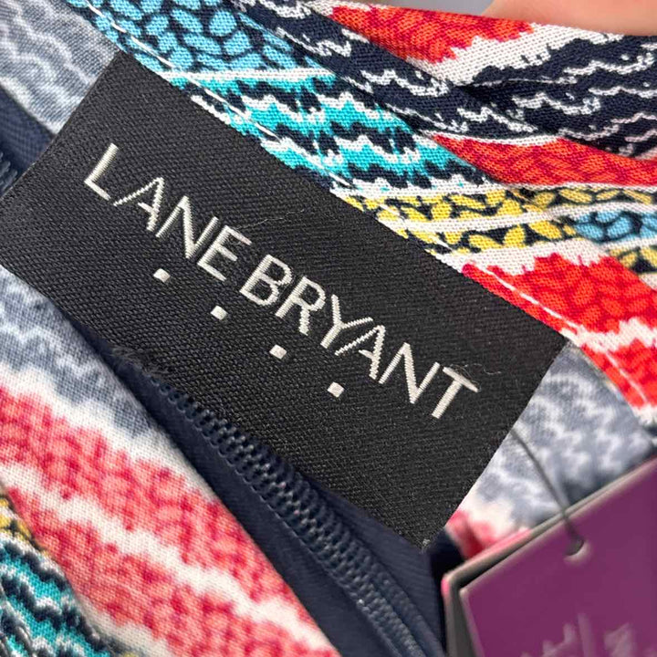 Size 24 LANE BRYANT Multi-Color Dress