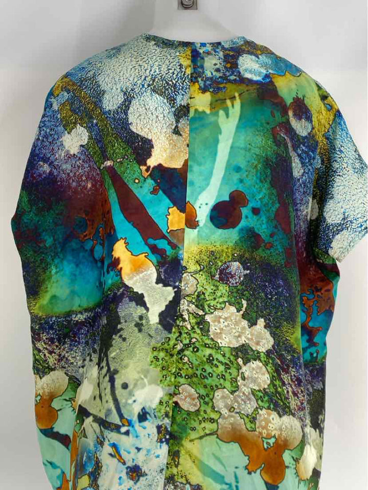 Size XS BRYN WALKER Multi-Color Silk Shirt