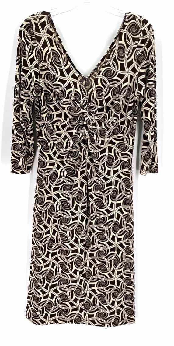 Size L Brown Print Dress