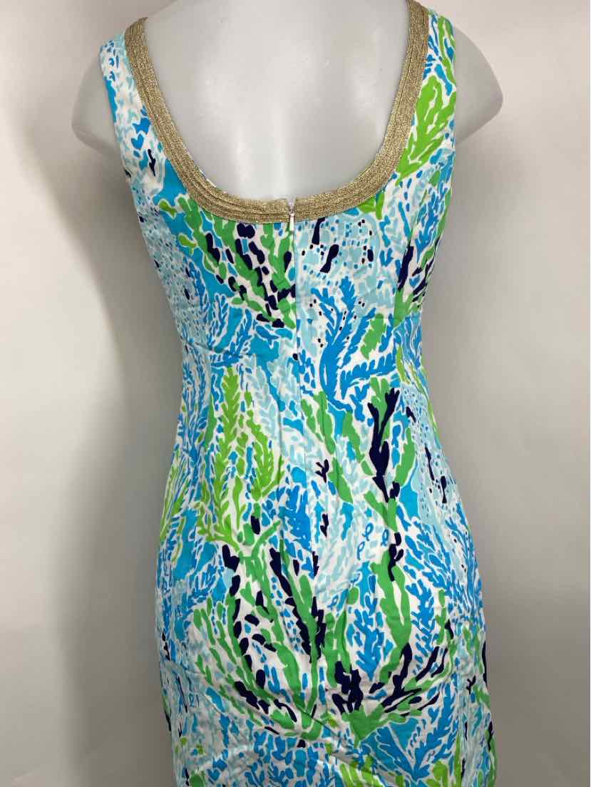 Size 2 Lilly Pulitzer Blue Print Dress