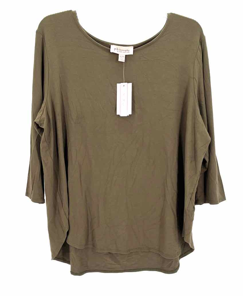 Size 2X PHILOSPHY Green Shirt