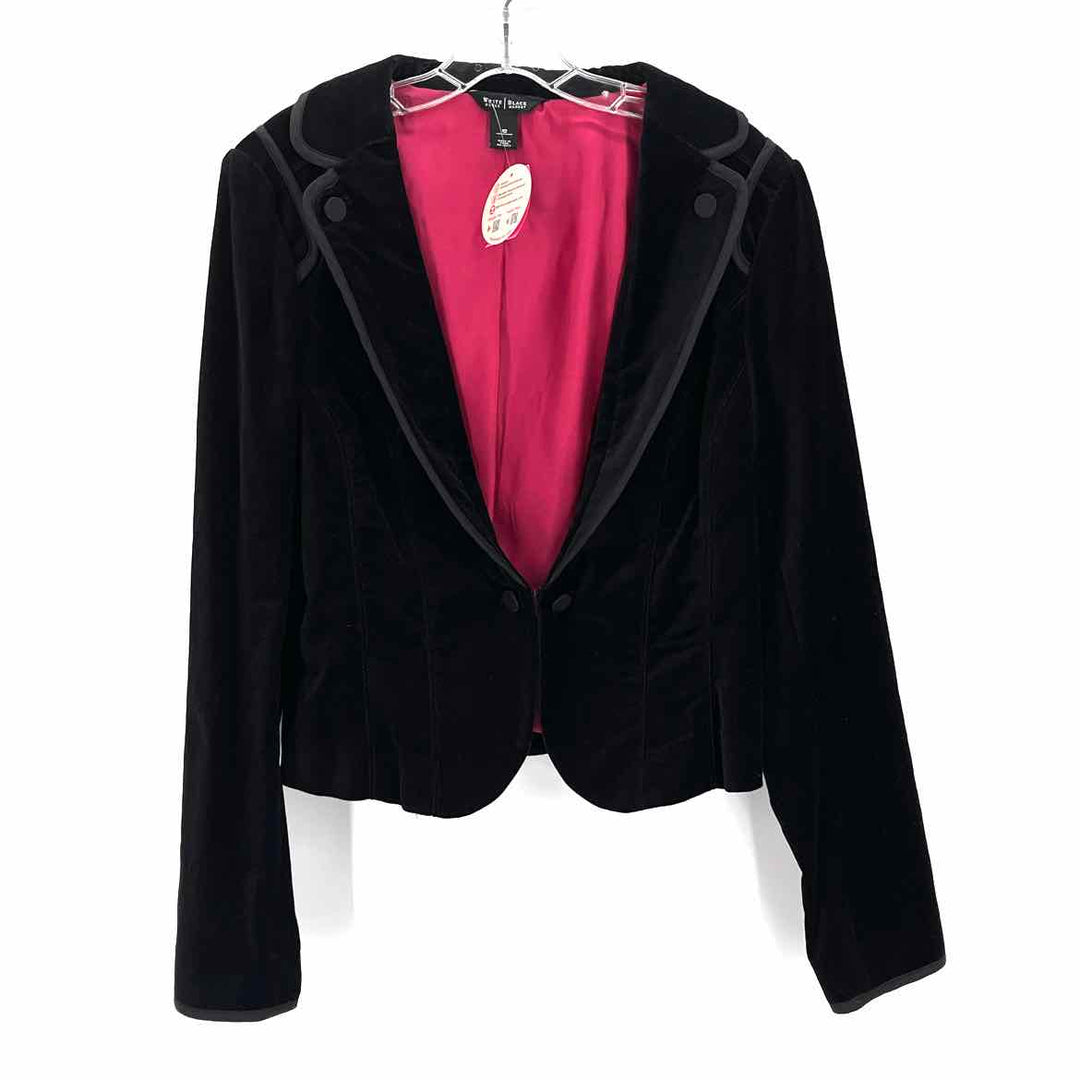 Size 12 White House Black Market Black Velvet Blazer