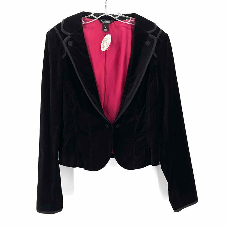 Size 12 White House Black Market Black Velvet Blazer