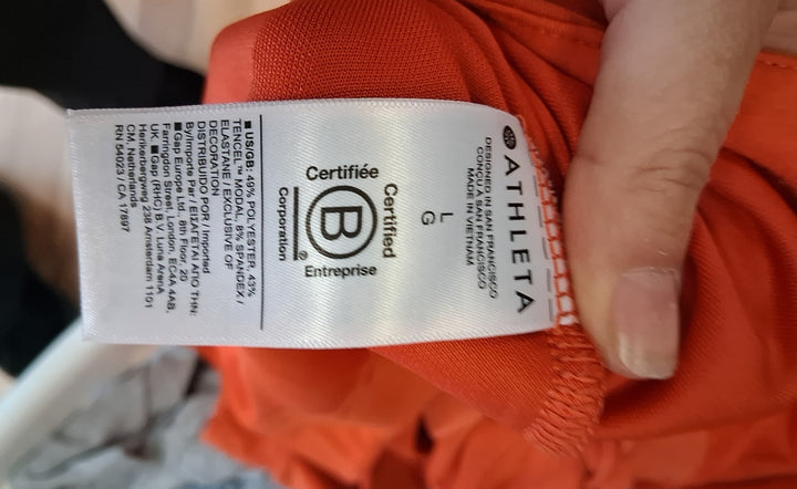 Size L Athleta Orange Sweater