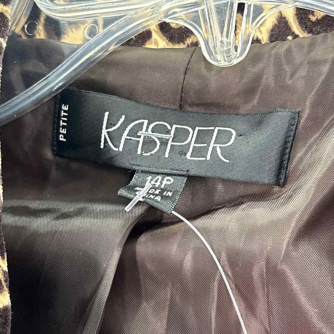 Size 14P KASPER Brown Blazer