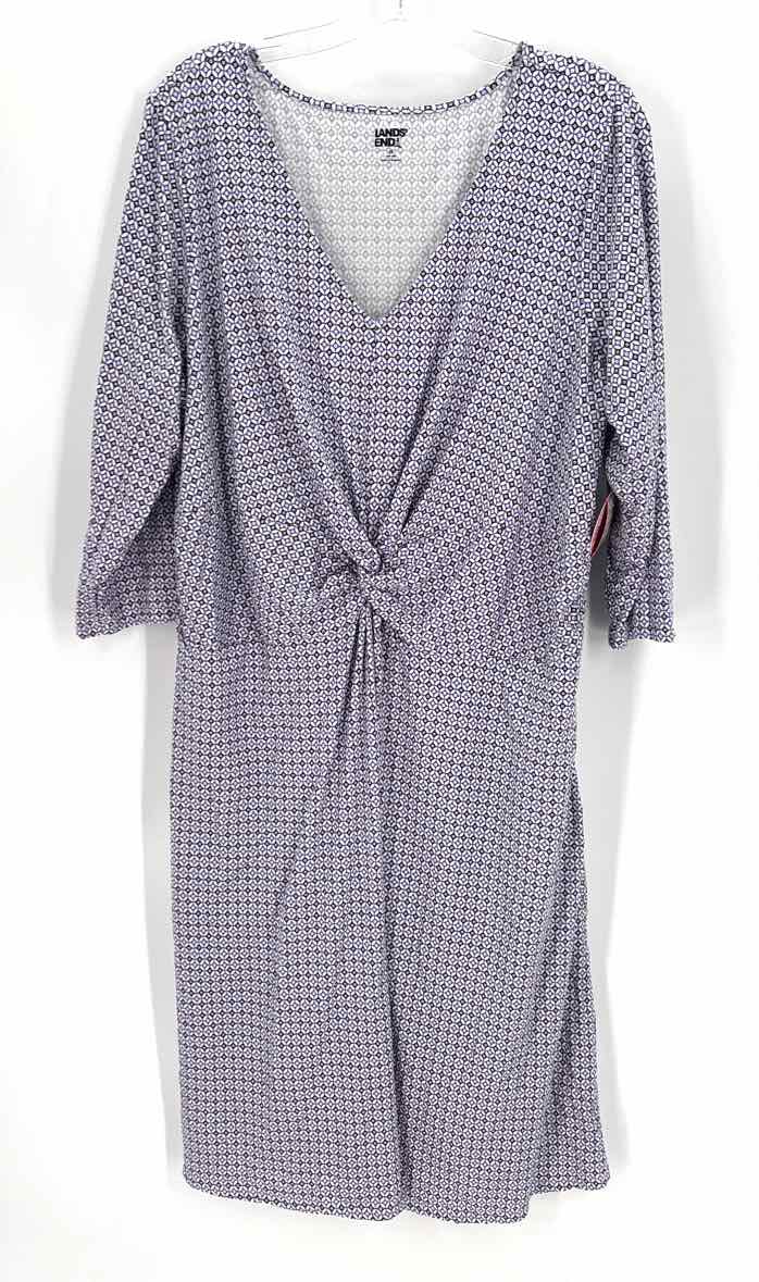 Size 1X LAND END Multi-Color Knit Dress