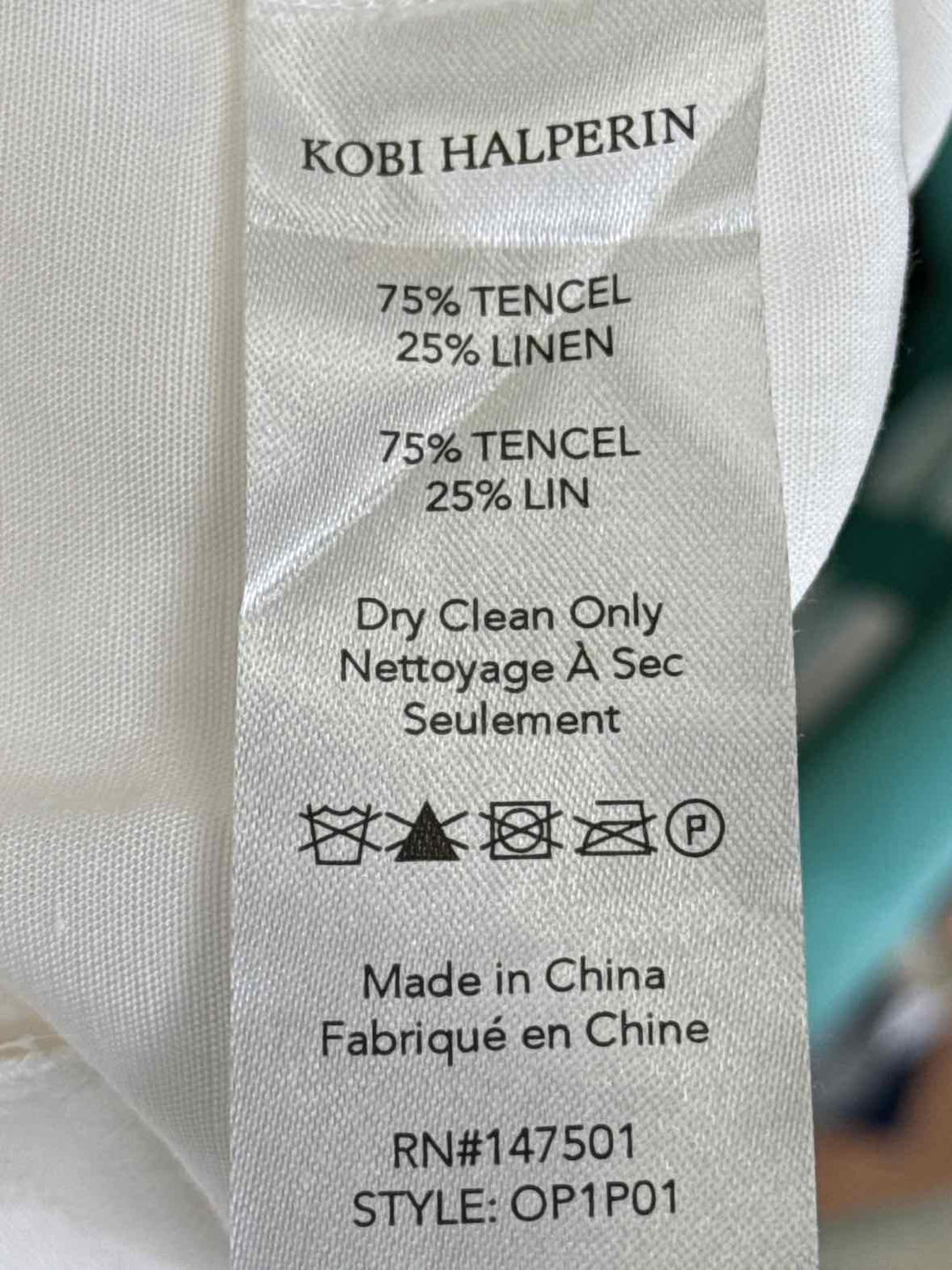 Size L KOBI HALPERIN Cream Pants