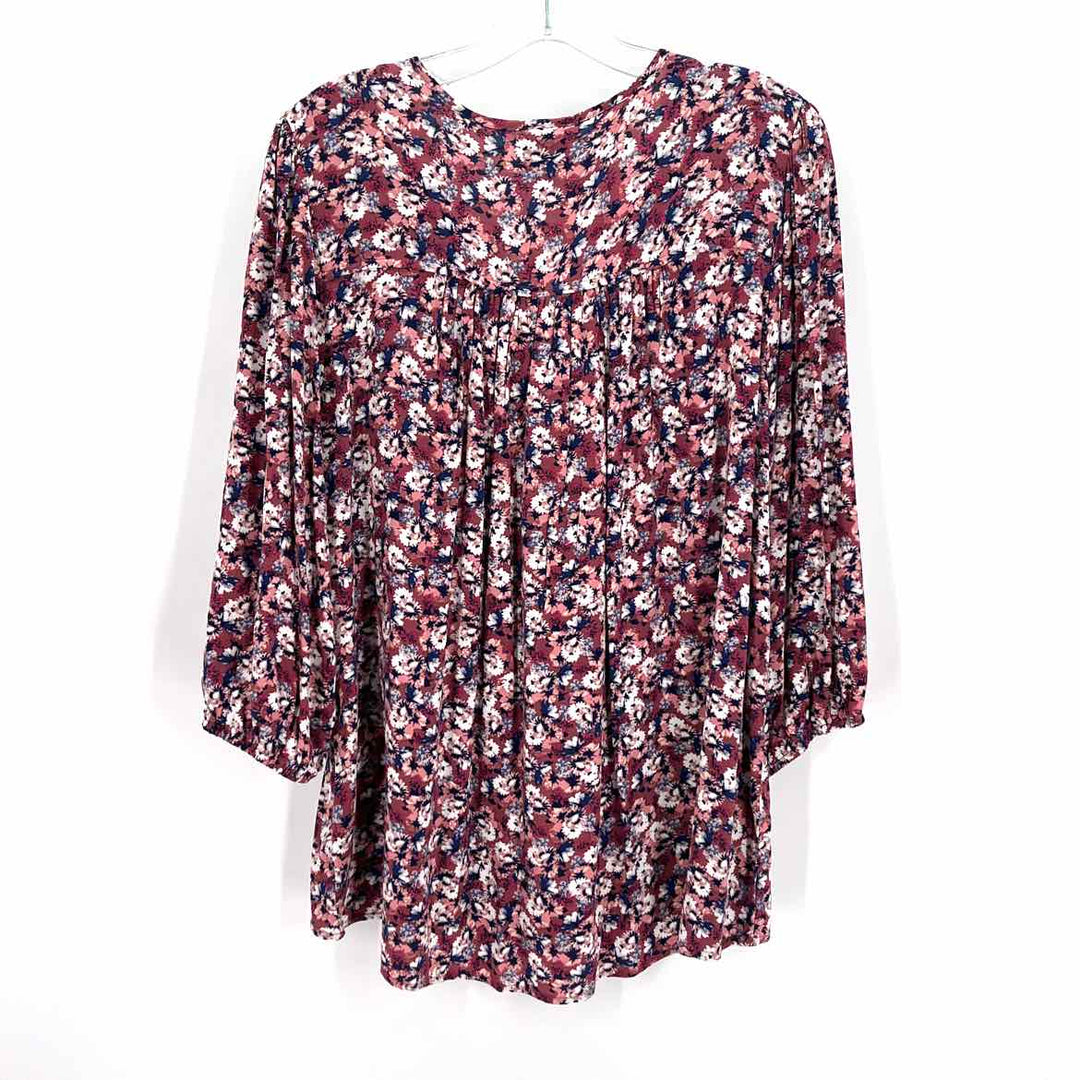 Size L BOBEAU Pink Lace Shirt
