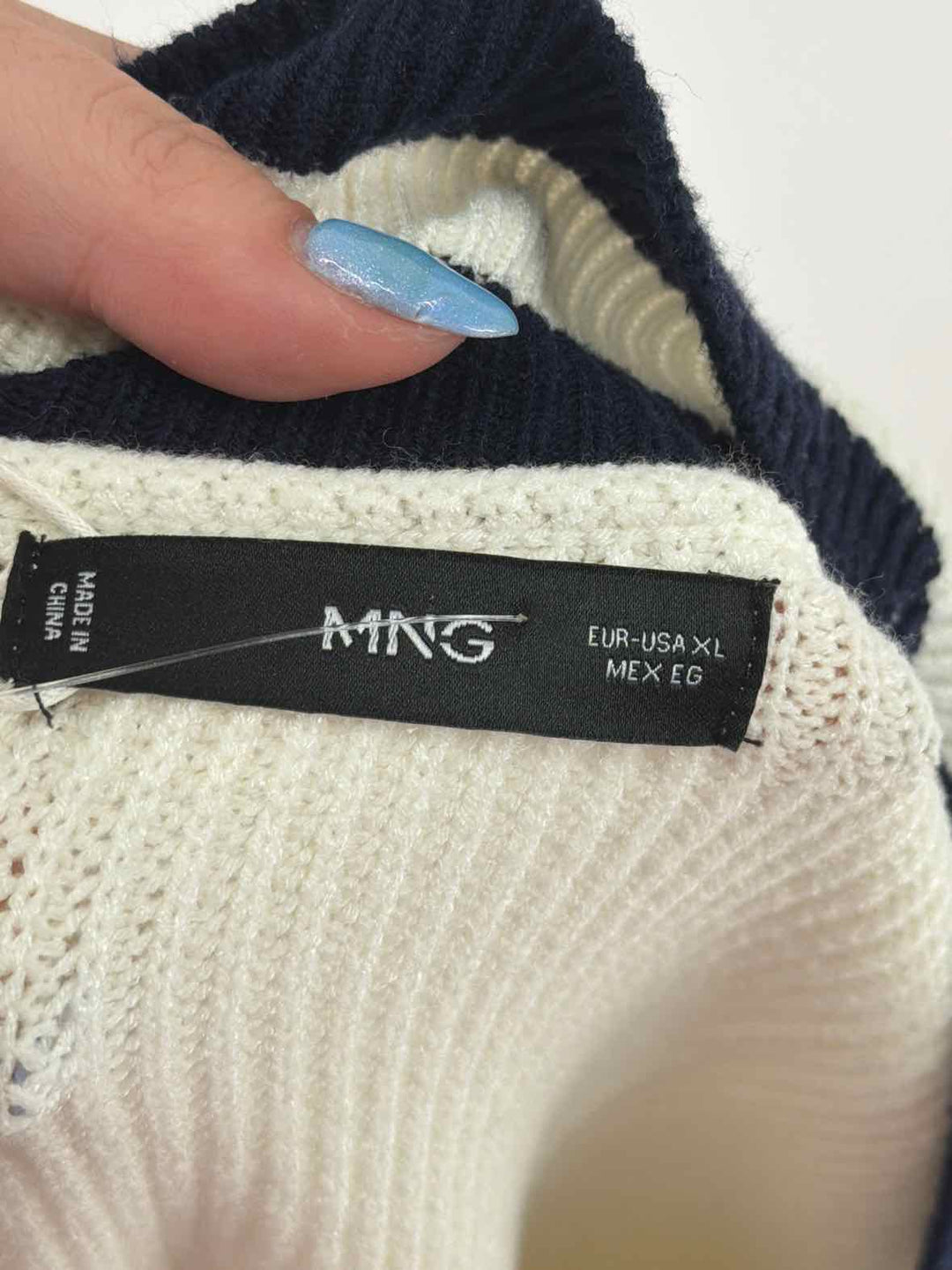Size XL MNG Ivory Knit Sweater