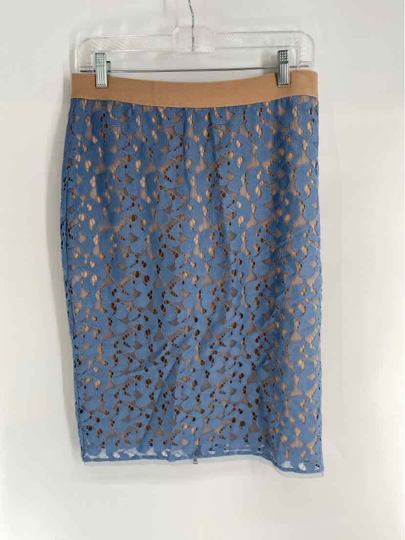 Size M BCBG Blue Lace Skirt