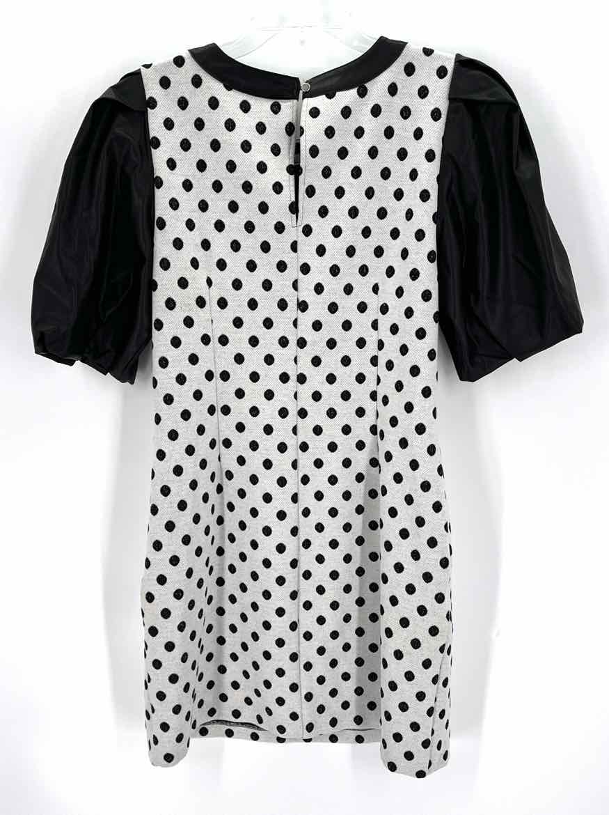 Size M NY & CO Multi-Color Knit Faux Leather Dress