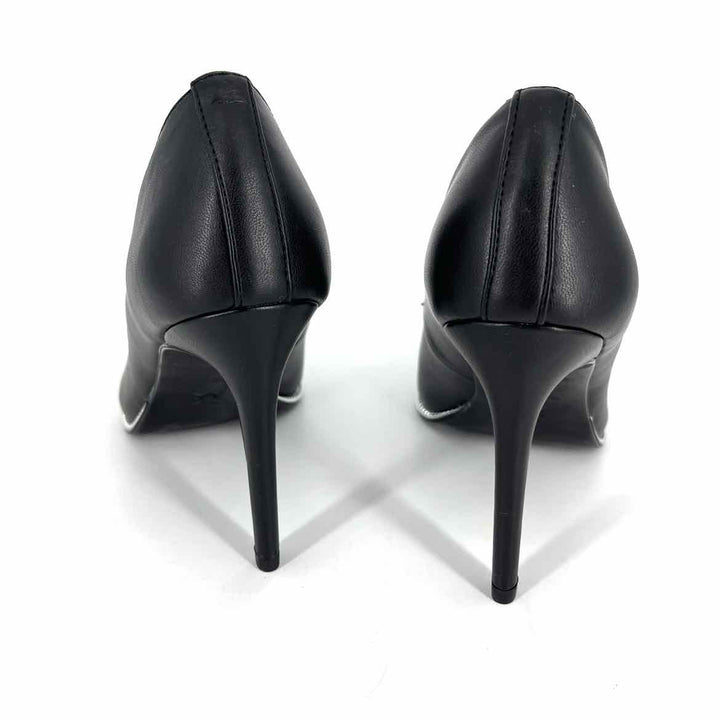 Shoe Size 8 BCBG Black Faux Leather Heels