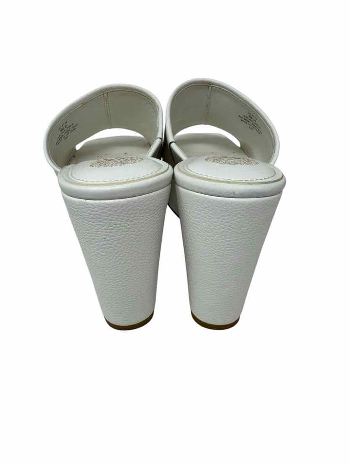 Shoe Size 8 Vince Camuto White Leather Sandals