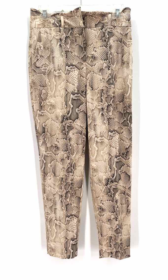 Size 2 White House Black Market Brown Print Pants
